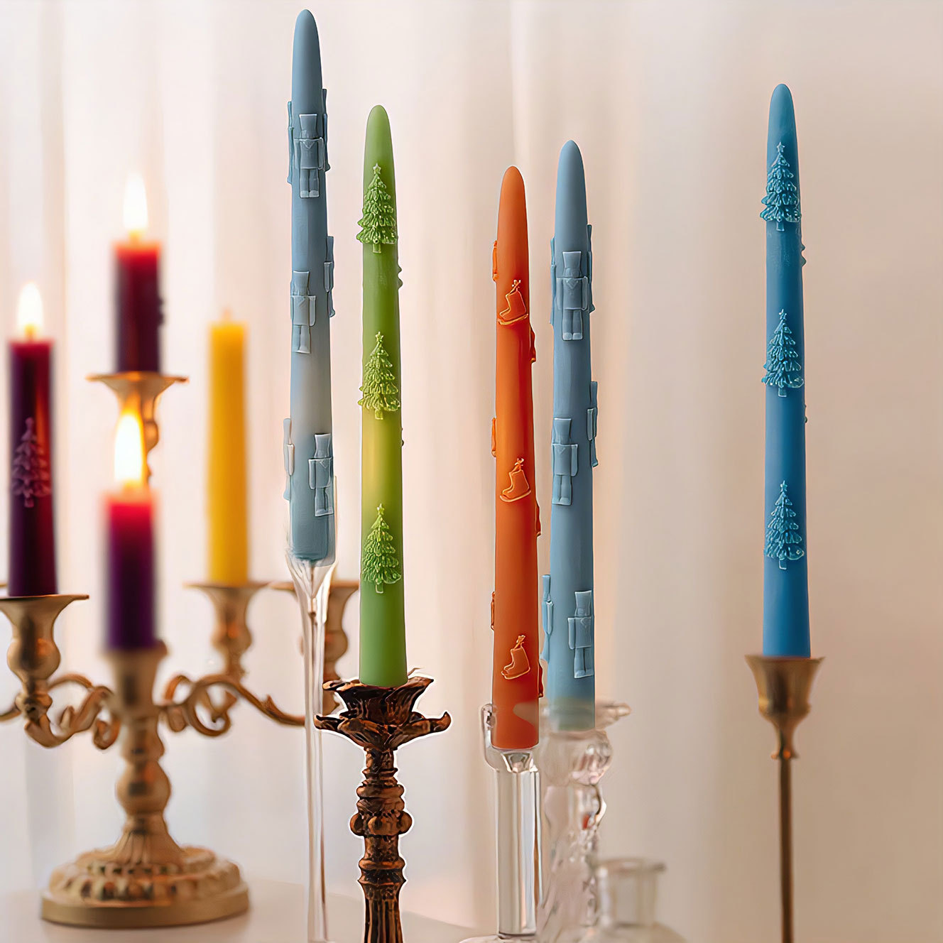 Perfume Fragrance Oils For Candles - عيد الميلاد شمعة طويلة قالب من